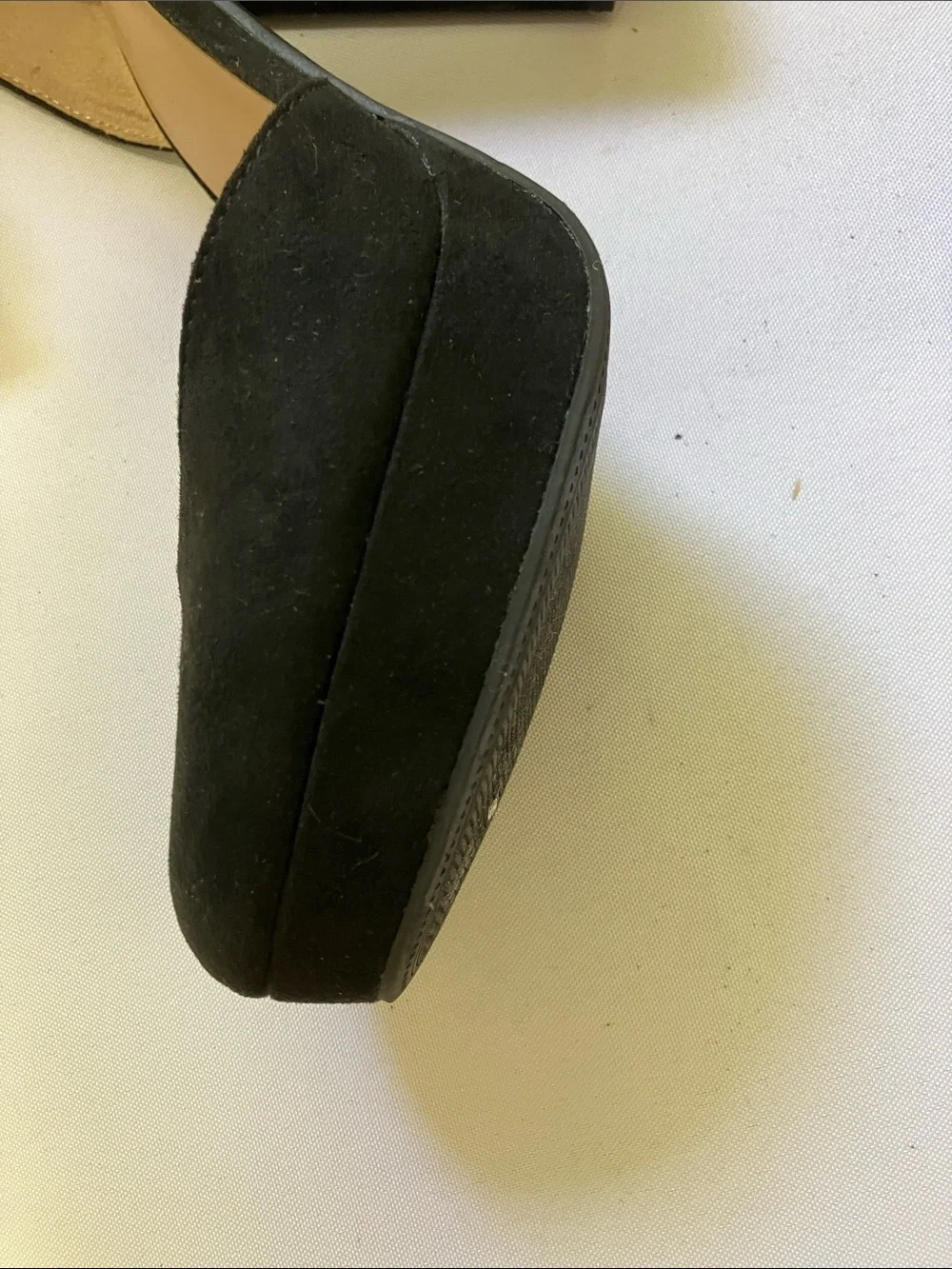 adidas Black Suede Platform Block Heel Sandals